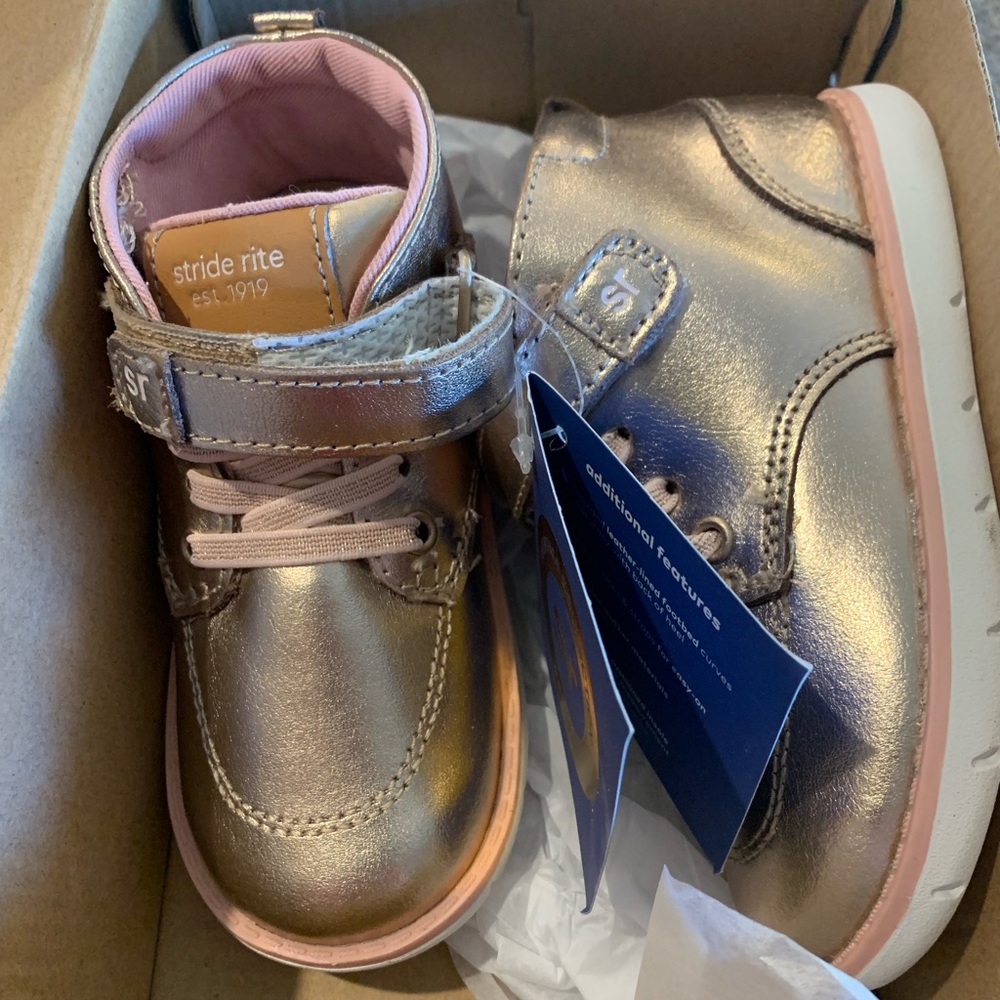 Stride Rite Rose Gold Boots 8M